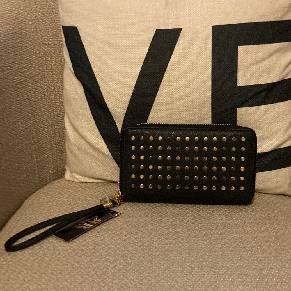 Rebecca & Rifka Studded black wallet purse